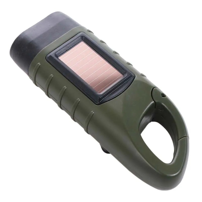 High Brightness Solar Hand Crank Emergency LED Flashlight – IPX4 Waterproof -001005
