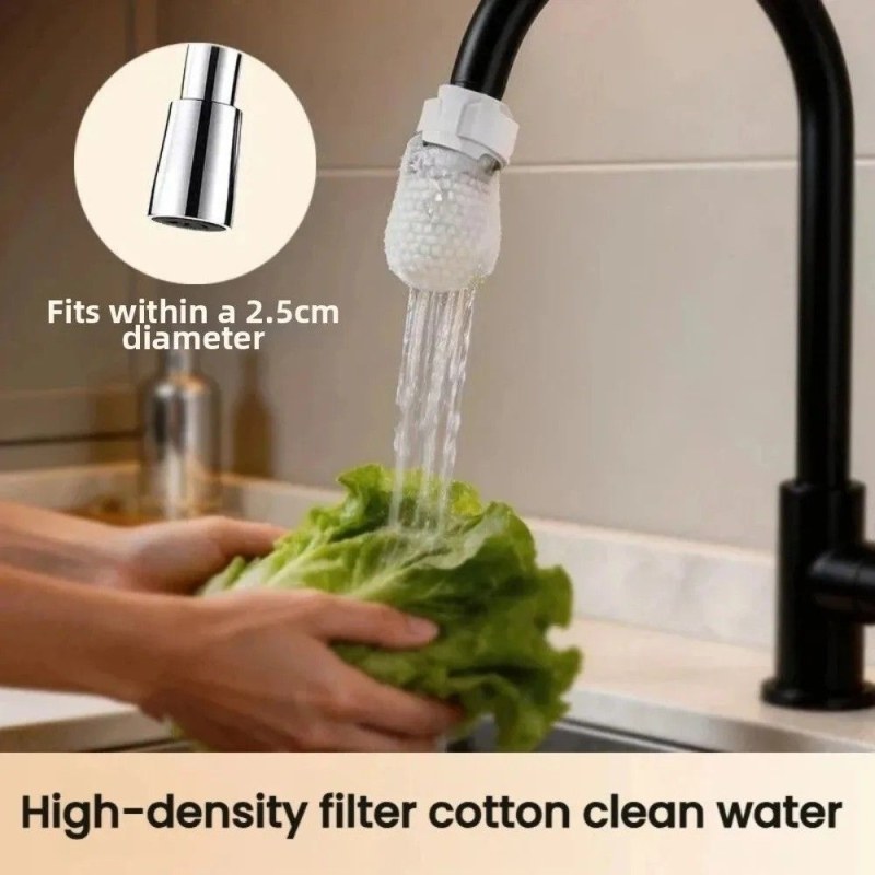 20Pcs Anti-splash Cotton Thickened Filter High-density Universal Faucet Filter (with 4 pcs T-strap)-0941